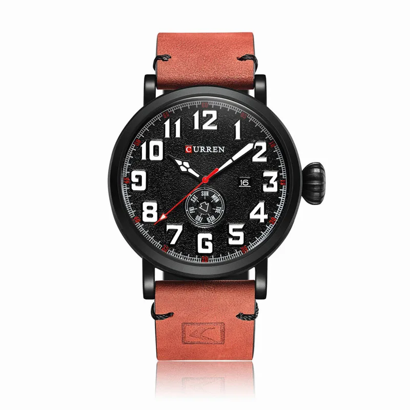 

CURREN-8283 Factory Made Leather Band Men Handwatches Concise Multifunction with Waterproof Wrist Watches Business Men Watches, Mix