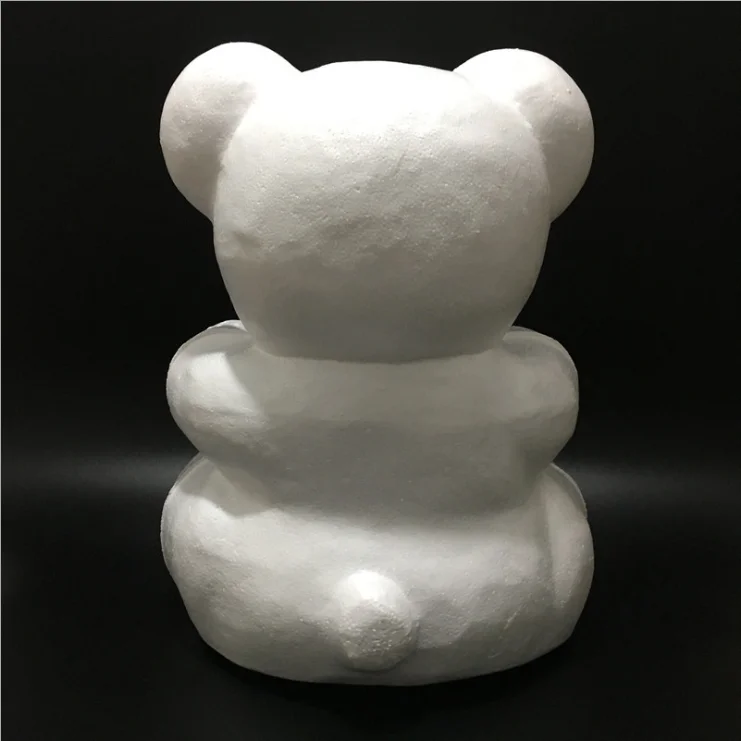 批发25厘米泡沫熊模型制作玫瑰熊