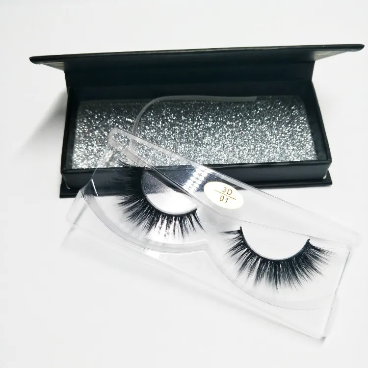 

Under Fake 3D silk clear band Bottom False Eyelashes for sale, Natural black