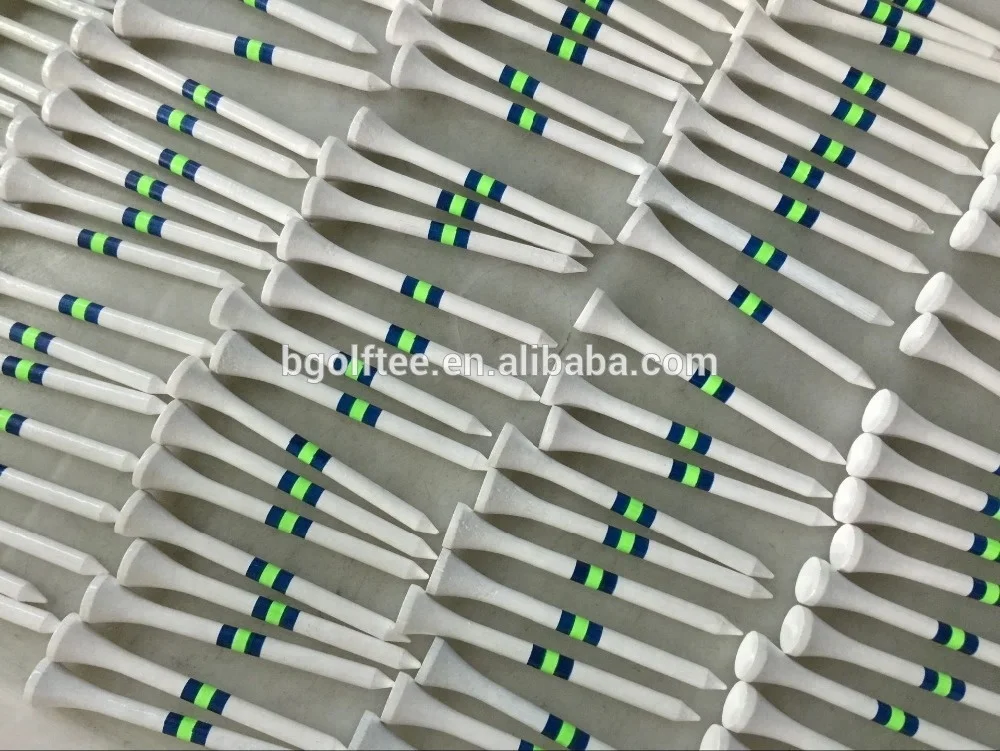 
Fair price for two color striped bamboo golf tees 