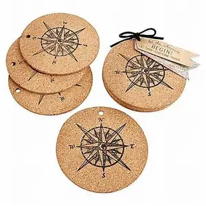 Image of standard size cup plate metal material printing christmas sublimation blank ceramic round mdf cork coaster