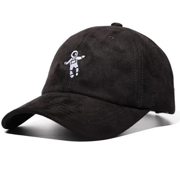 Wholesale Black 6 Panel Leather Strap Suede Dad Hats Embroidery Buy