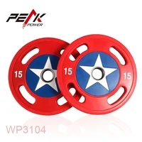 

PeakPower America Captain 4 holder PU Polyurethane Gym Equipment Weight Lifting Plate