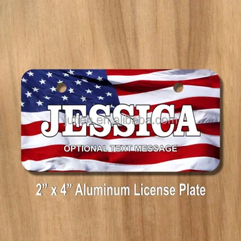 Us Flag Background Personalized Custom Name License Plate Any Name