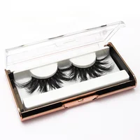 

2019 New design very long thick dramatic 25mm mink lashes false mink eyelashes with custom packaging