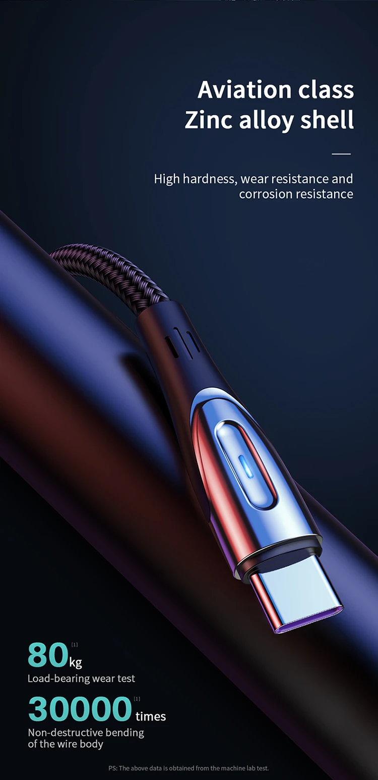 Joyroom data transmission sync fast charge usb charging type c cable nylon