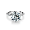 Forever One Certified Pure 18K Solid White Gold 1Carat Moissanites Diamond Engagement Rings For Women Wedding Au750 Stamp
