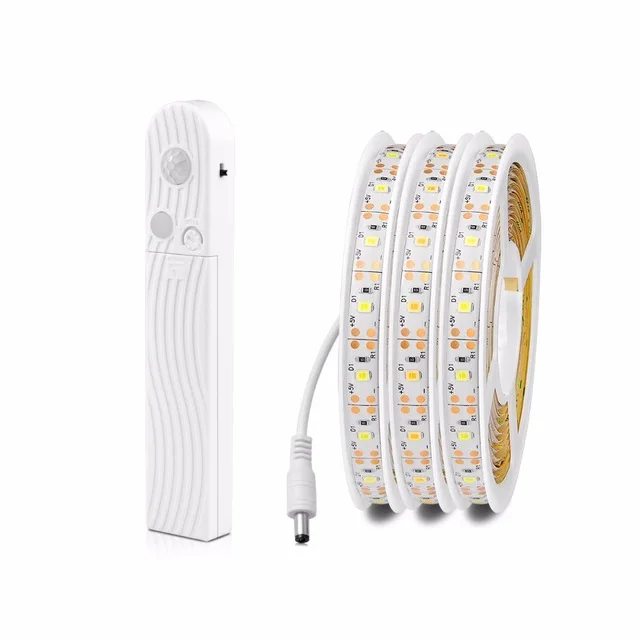 PIR Motion Sensor LED Strip 2835 Detector Activated Bed Light for Cabinet Closet Kitchen