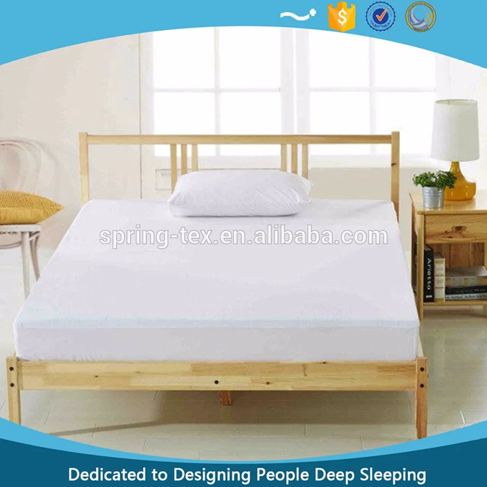 80%cotton 20%polyester terry fabric with TPU and 100% polyester skirt white waterproof terry mattress protector.jpg