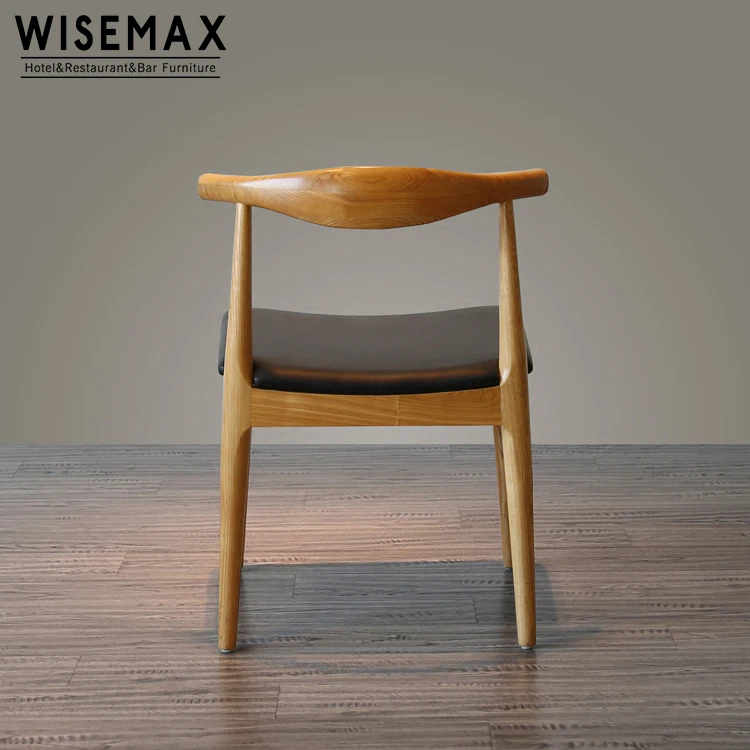 Iskandinav Tarzı Hans Wegner Katı Ahşap Dirsek Yemek Sandalye Restoran