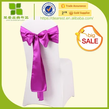 Colorful Wholesale Satin Chair Sash For Wedding Satin Butterfly