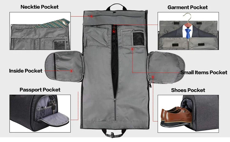New Design 2 In 1 Convertible Travel Duffle Bag Garment Bag - Buy ...