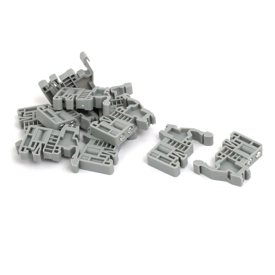 uxcell 10pcs 35mm DIN Rail Mount Guide Support Fixing Terminal Block