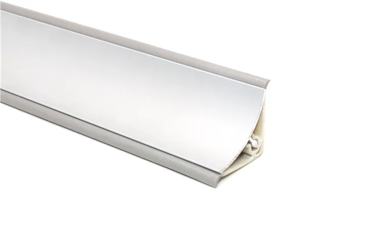 PROFILE 90° 150 MM HIGH PLINTH CORNER CONNECTOR IN STAINLESS STEEL EFFECT. 