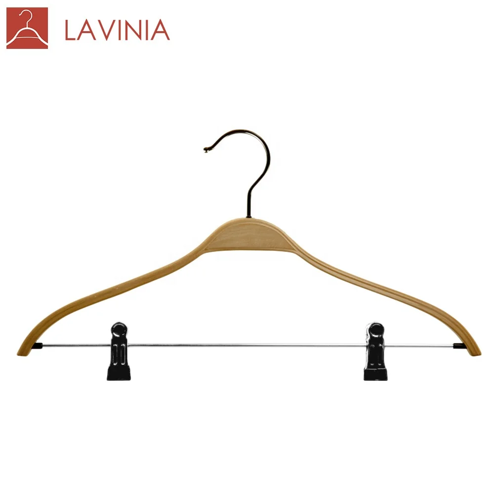 

LAVINIA Clips Wooden Laminate Rack custom logo suit hanger, Any color