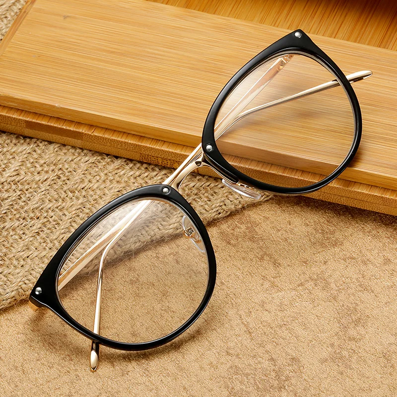 

Alloy Big Frame Eyeglasses Frame Nail Optical Frames Glasses For Women Men