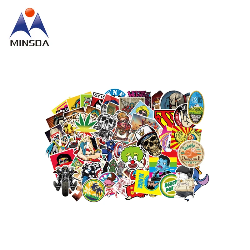 Custom Graffiti Skateboard Stickers Waterproof Die Cut Skateboard