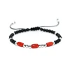 High Quality 4mm Natural Stone Beaded Bracelet Red coral Lapis Lazuli Onyx hematite Macrame Stretched men Bracelet