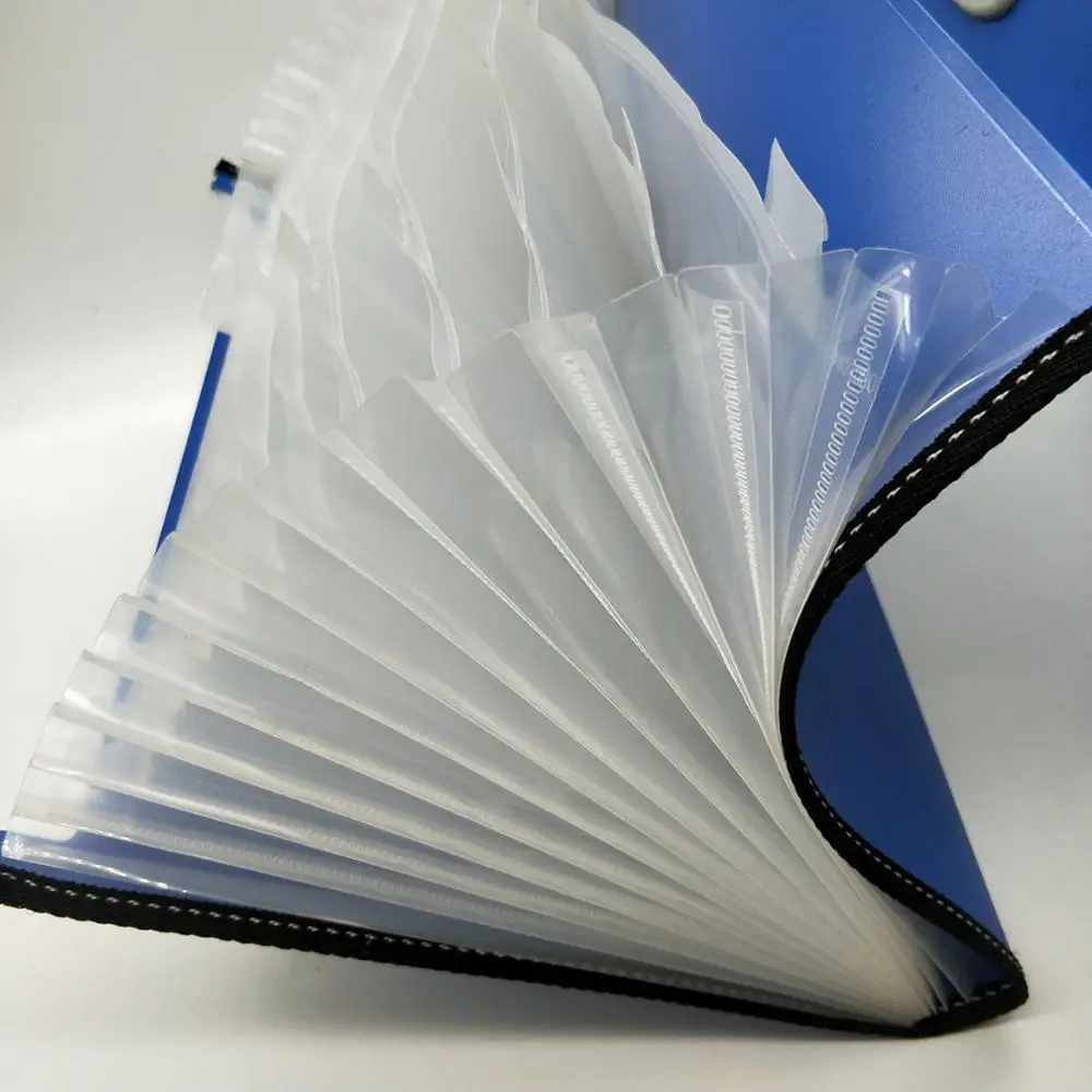 Plastic String Button Closure Travel Folder Office Expandable Handel