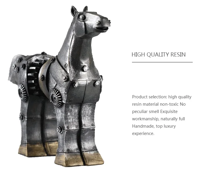 Creative machinery industry wind resin animal head decoration deer head elephant wolf culture bar model props crafts