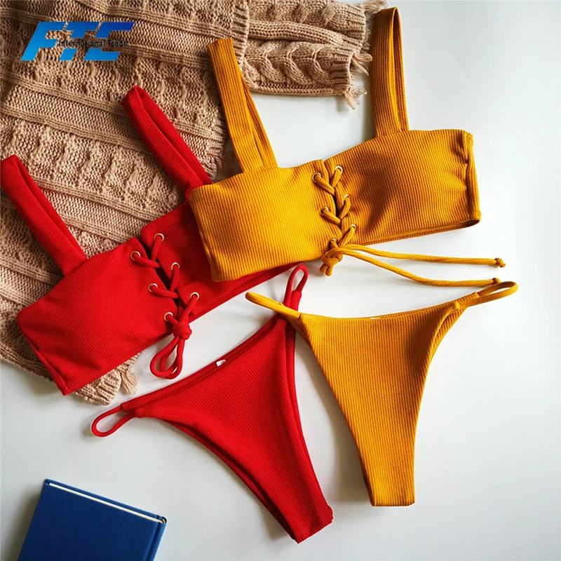 Custom Breathable Swimsuit Women Brazilian Swimwear with Padding