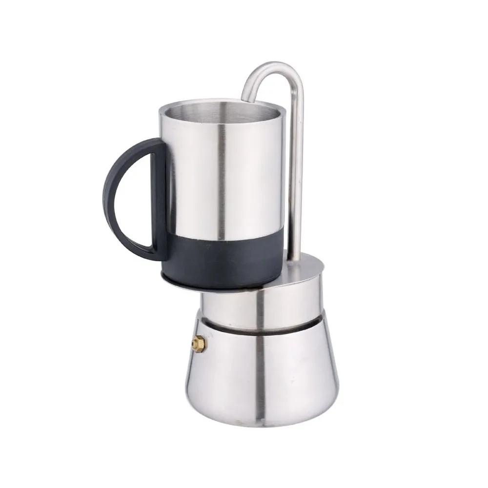 Outdoors Stainless Mini Espresso Coffee Maker Mini Express Stovetop