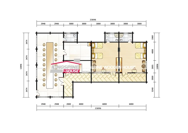 
prefab log house alibaba export to new zealand wooden house factory KPL-025 
