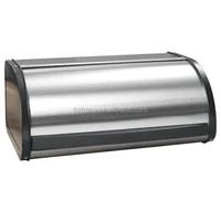 

Roll Top Bread Box - Matte Steel Fingerprint Proof