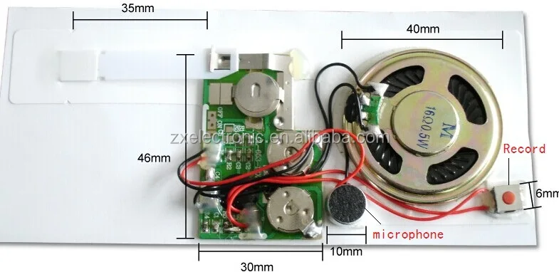 120 Seconds DIY Greeting Card Chip Music Sound Voice Recording Module Device Chip Recordable Sound Chip for Christmas Cards