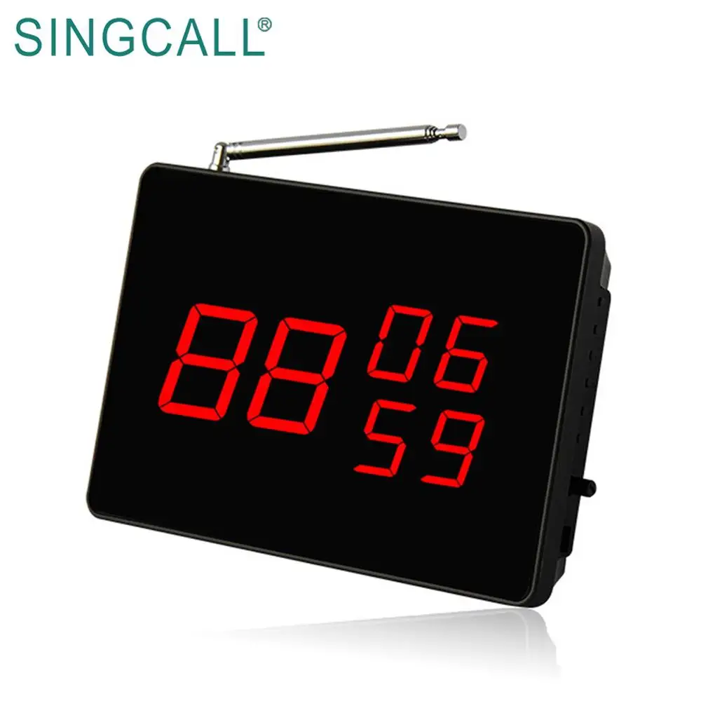 

SINGCALL best choice wireless alarm system small display voice report call system, Black