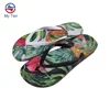 New Design Transfer Full Print PCU Flip Flops PVC Slippers Wedge Flip Flops Women