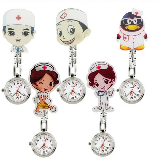 

2019 Pendant Stylish cartoon animal design glow in the dark nurse fob watch