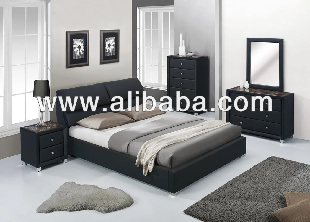 Furniture Bedroom Sets Faux Leather Pu Bedroom Suite Beds Dresser Mirror Chest Night Stand Lebretto Bedroom Set Buy Furniture Bedroom Sets Faux