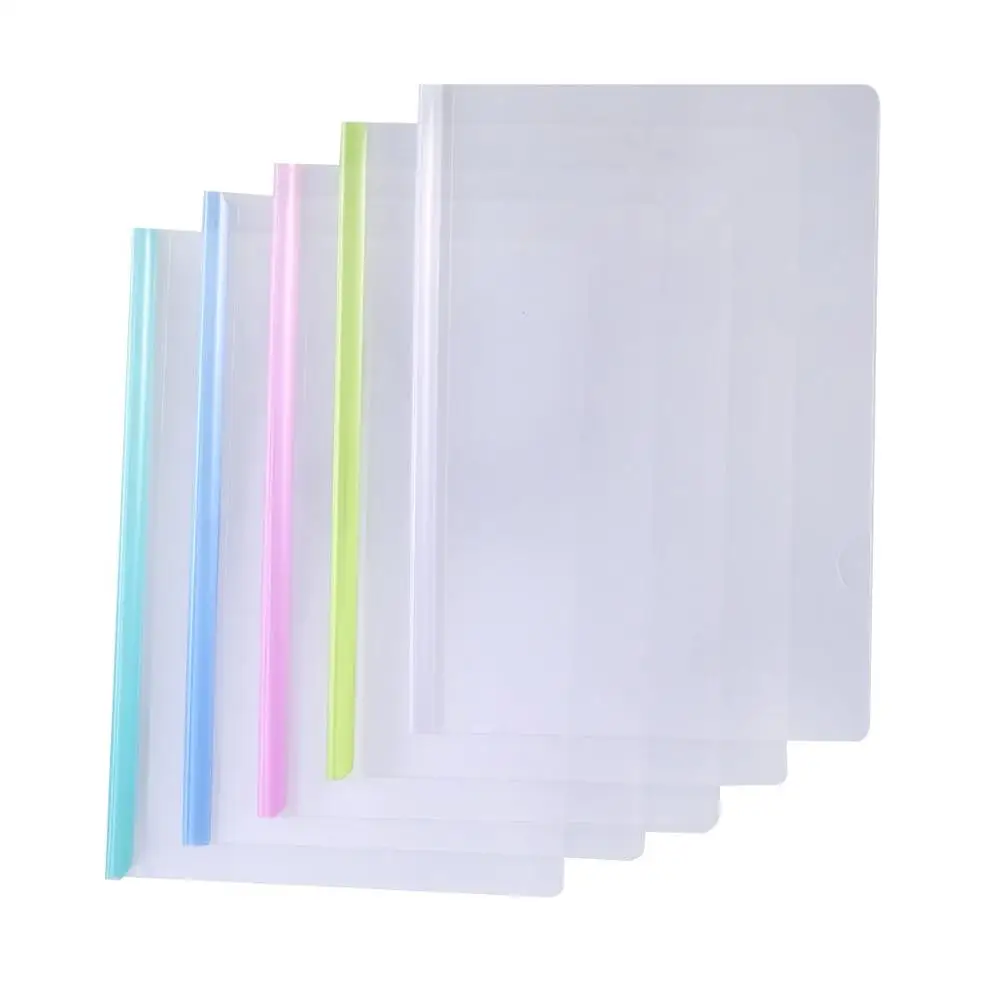
Transparent Clear Plastic File Folder Sliding Bar Report Covers for A4 Report Cover Organizer Binder 