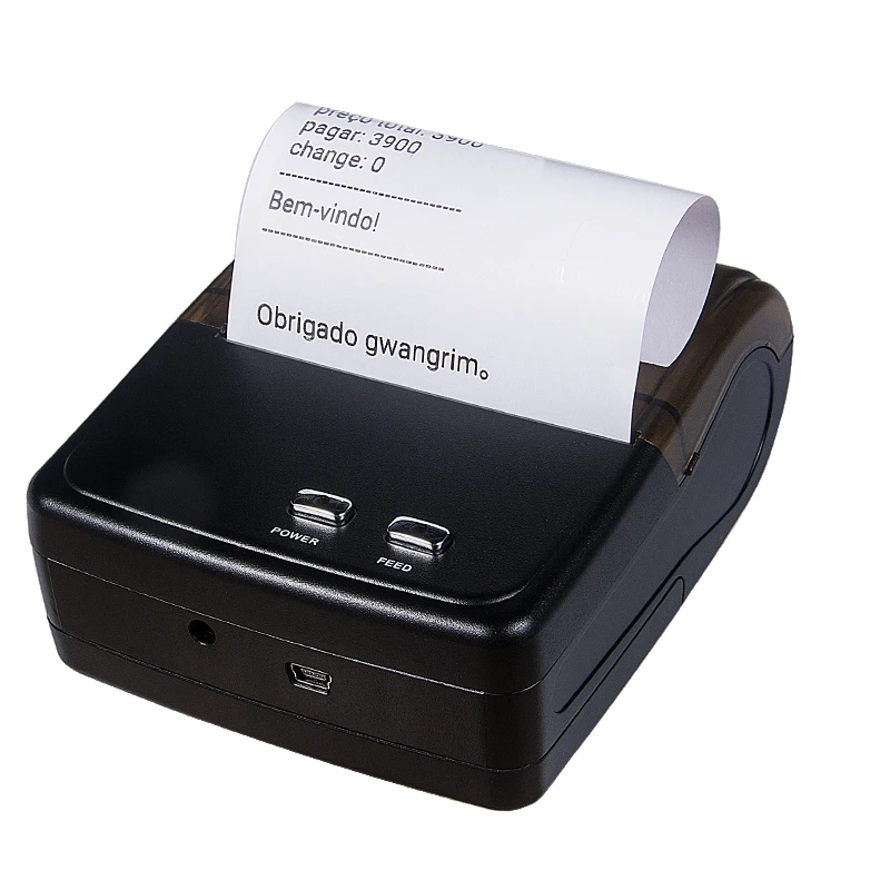 

New product handheld android portable mini thermal printer pos 80mm receipt printer driver, Black color