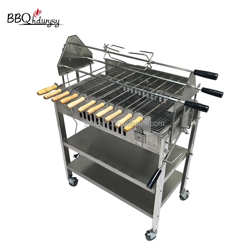 Automatic Bbq Barbecue Grill Parrilla Brasilena Charcoal Grill - Buy