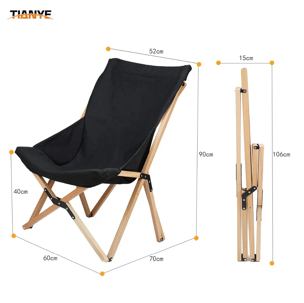 Wholesale Outdoor Wooden Folding Portable Canvas Camping Lounge Chair