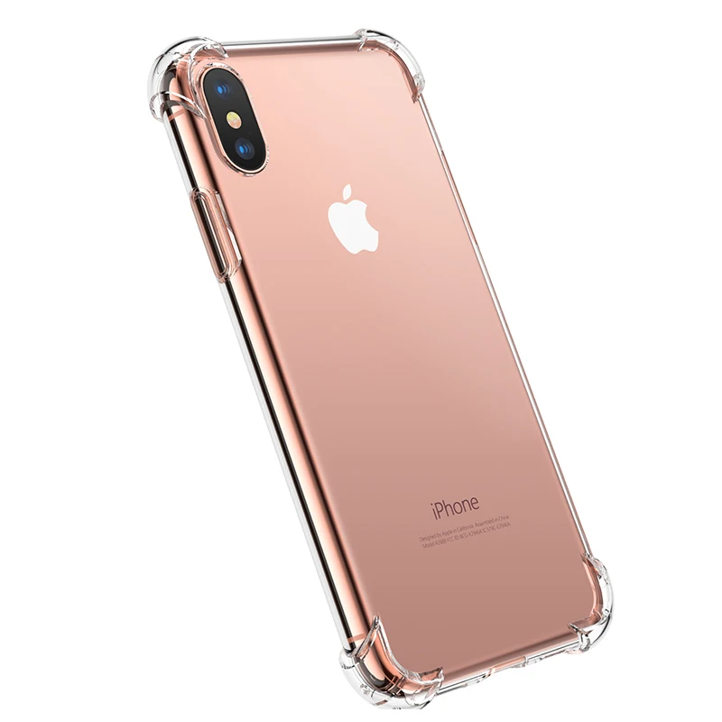 

Torras Mobile Phone Accessories anti-yellowing transparent protective TPU Case for IPhone X, Black;red;transparent