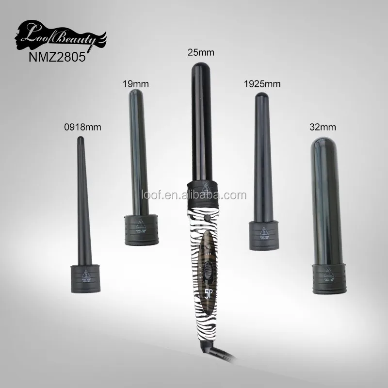 Oem 5 In 1 Hair Curling Wand With Removedable Tube For Personal Use