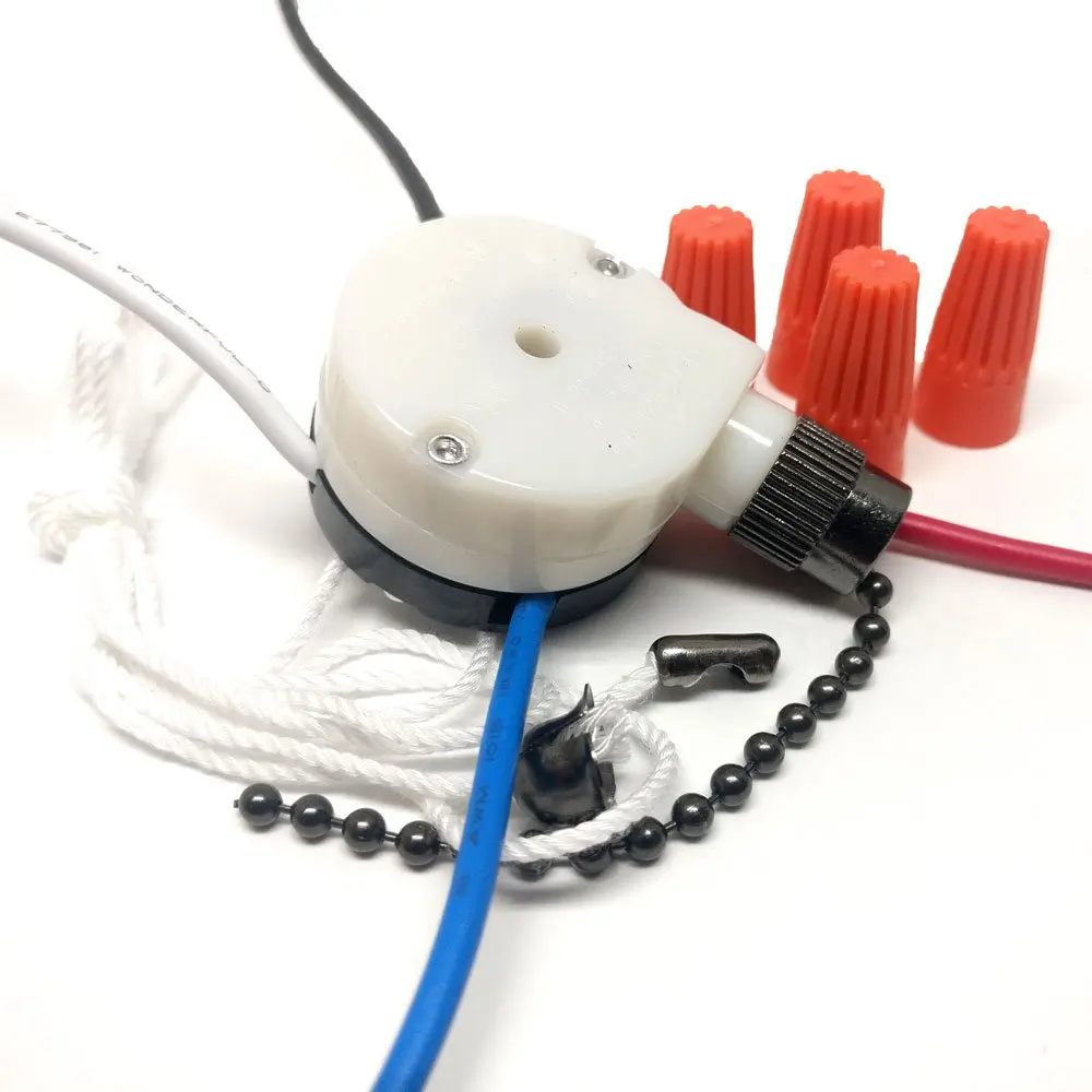 Get Quotations · CeilingFanSwitch Zing Ear ZE-208s 3 Speed 4 Wire Rotary Control Ceiling Fan Switch -
