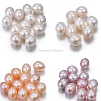 

6mm White Peach Mauve Color Freshwater Pearl Loose Rice pearls