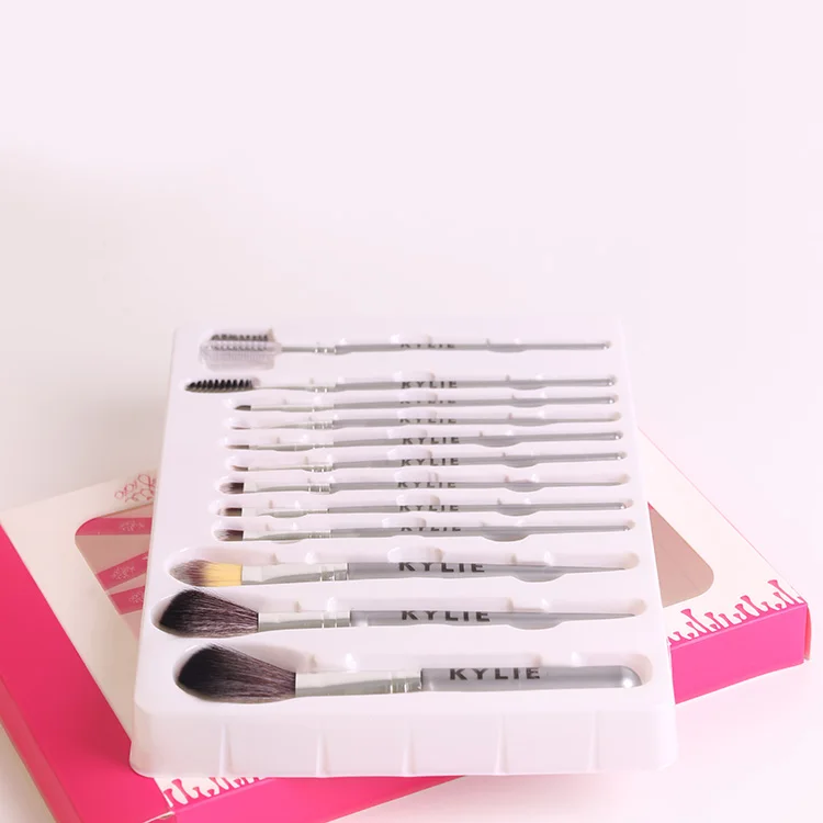 

Multifunctional 12pcs piece Metal makeup brush set for birthday gift, Customized