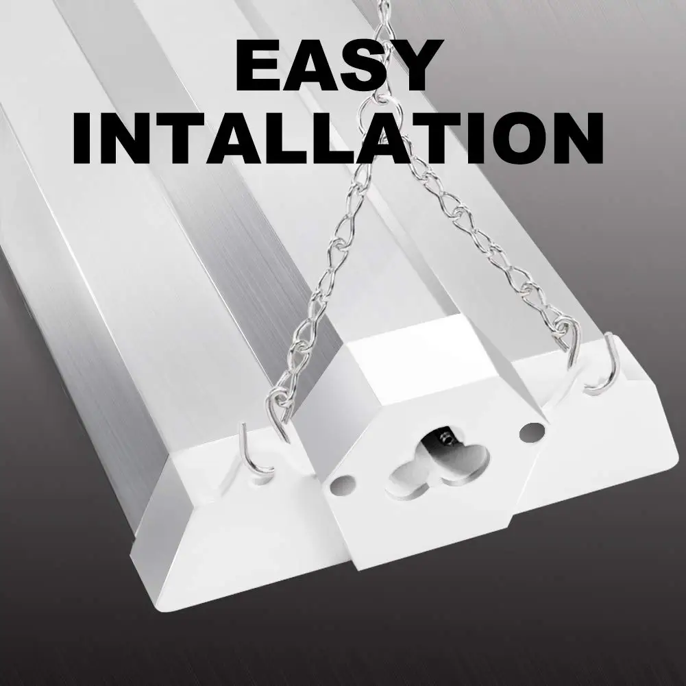 LED shop light installation example