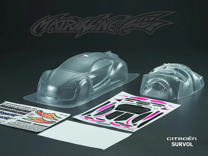 Pc Clear Bodyshell Plastic Rc Car Shell With Sticker For 1/10onroad Rc