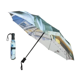 Image of Rainbella three fold umbrella compact custom print automatic 21 inch for rainy and sunny