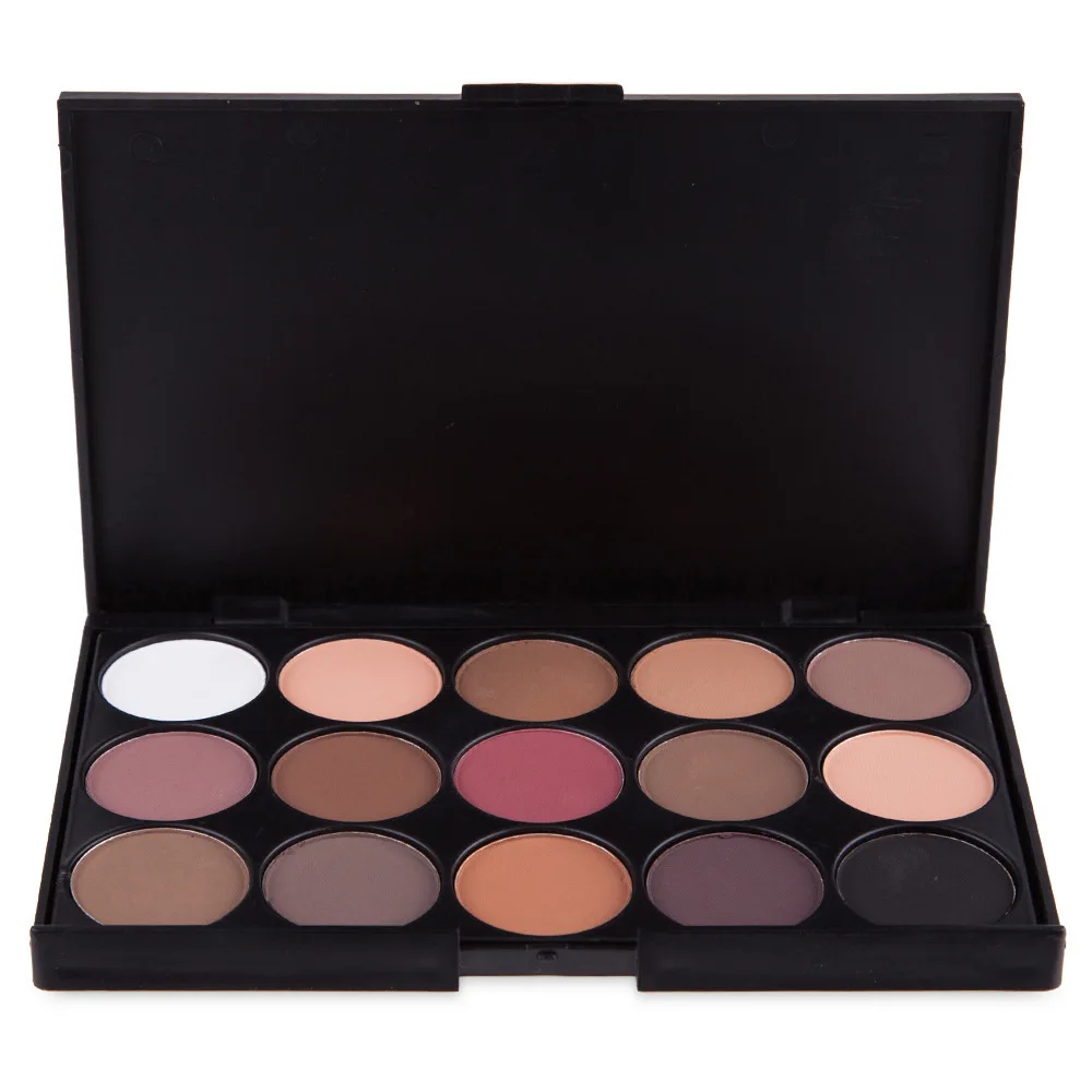 

15 Color Eyeshadow plate, earth color eye shadow, smoky eye shadow factory direct sales, N/a