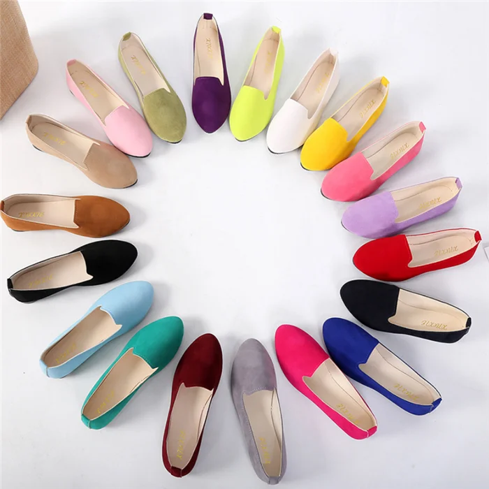 

19 colors big size chinese size 43 Hot sale new design ladies casual shoes women flat shoes, As shown