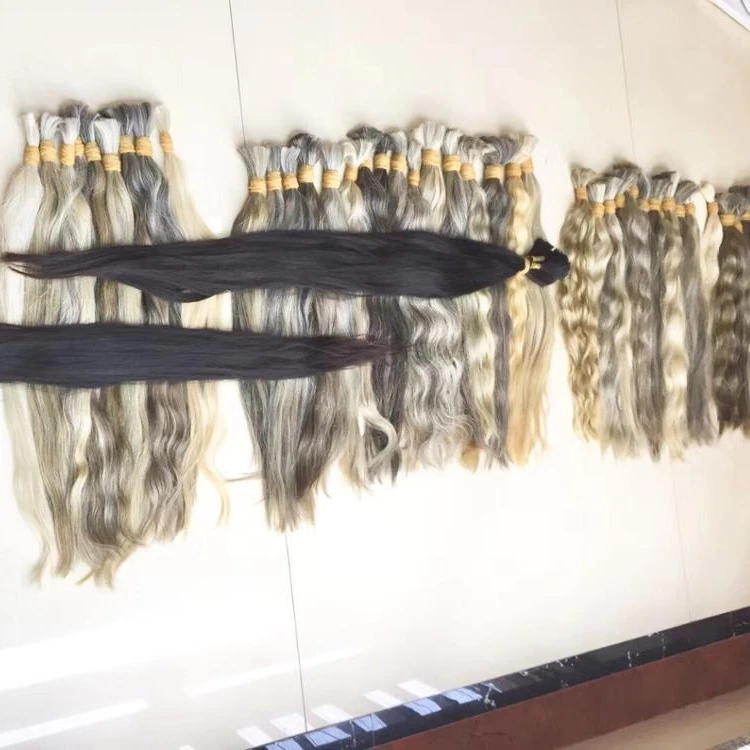 

old women grey hair white hair bulk, Natural color
