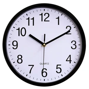 Image of 10 inch Customized Logo Simple Digital Home Office Decor Plastic Clock Wall Watch