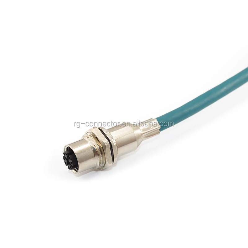 M12 X Code Panel Mount Ip67 Waterproof M12 Y Type Power Connector Male